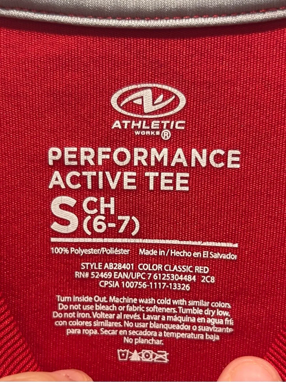 Athletic Works Red 'Beyond Awesome' Performance Tee